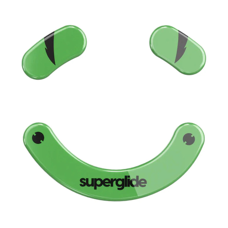 Pulsar Superglide Glass Skates For Razer Deathadder V3 Pro - Green - أكسسوار فأرة